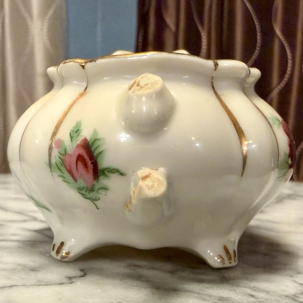 15pc VTG 50s MCM Royal Sealy Japan Moss Rose Porcelain China Miniature Tea Set - Picture 13 of 13